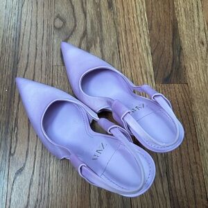 Zara Women's Lavender Pointed Toe Slingback Shoes